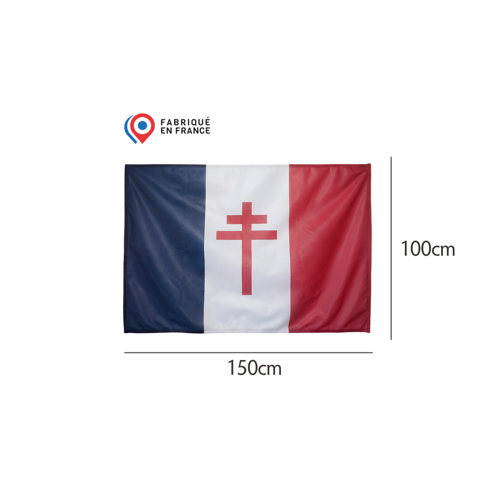 Drapeau Croix de Lorraine - Fabriqué en France