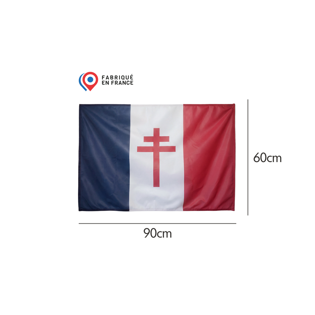 Drapeau Croix de Lorraine - Fabriqué en France