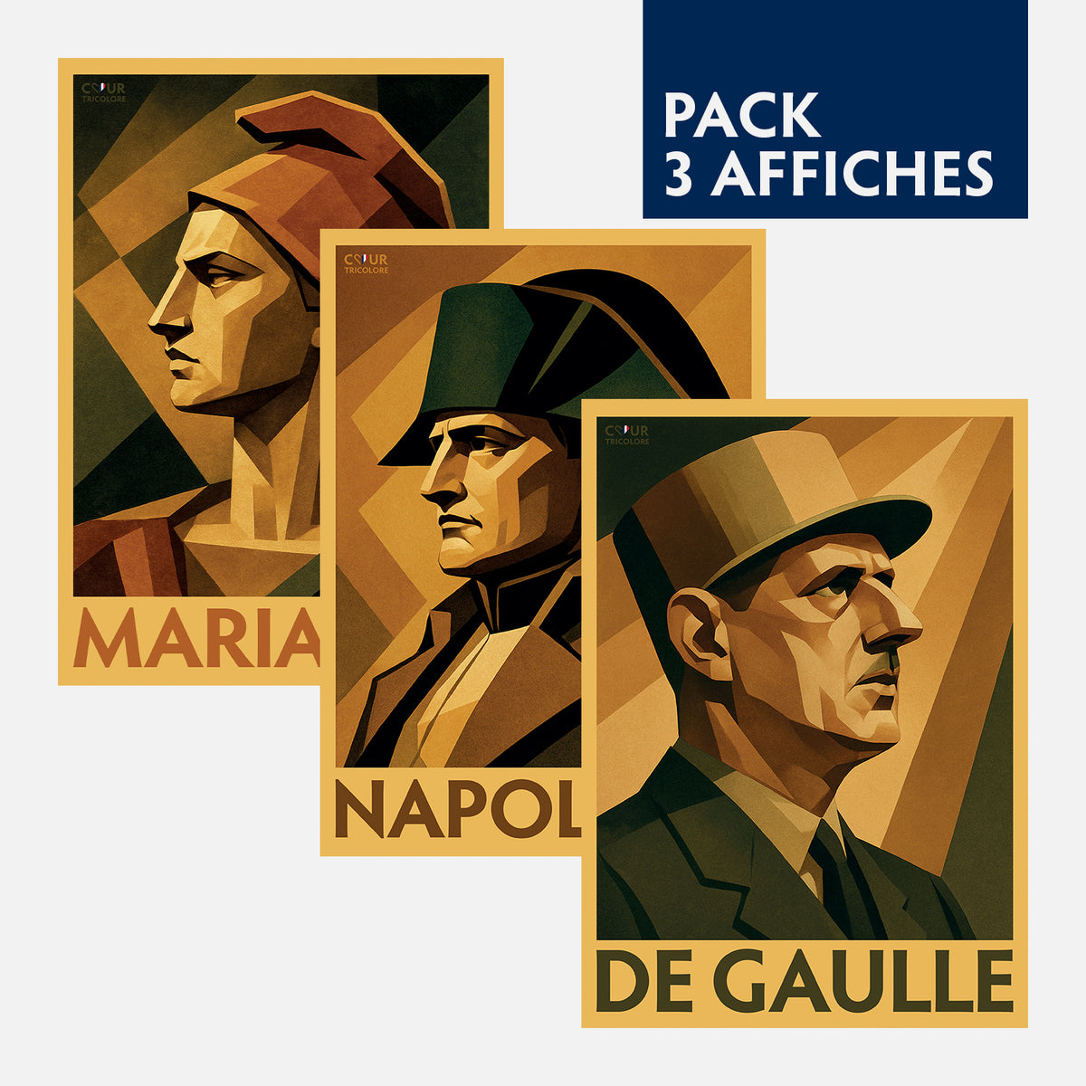 Lot de 3 affiches